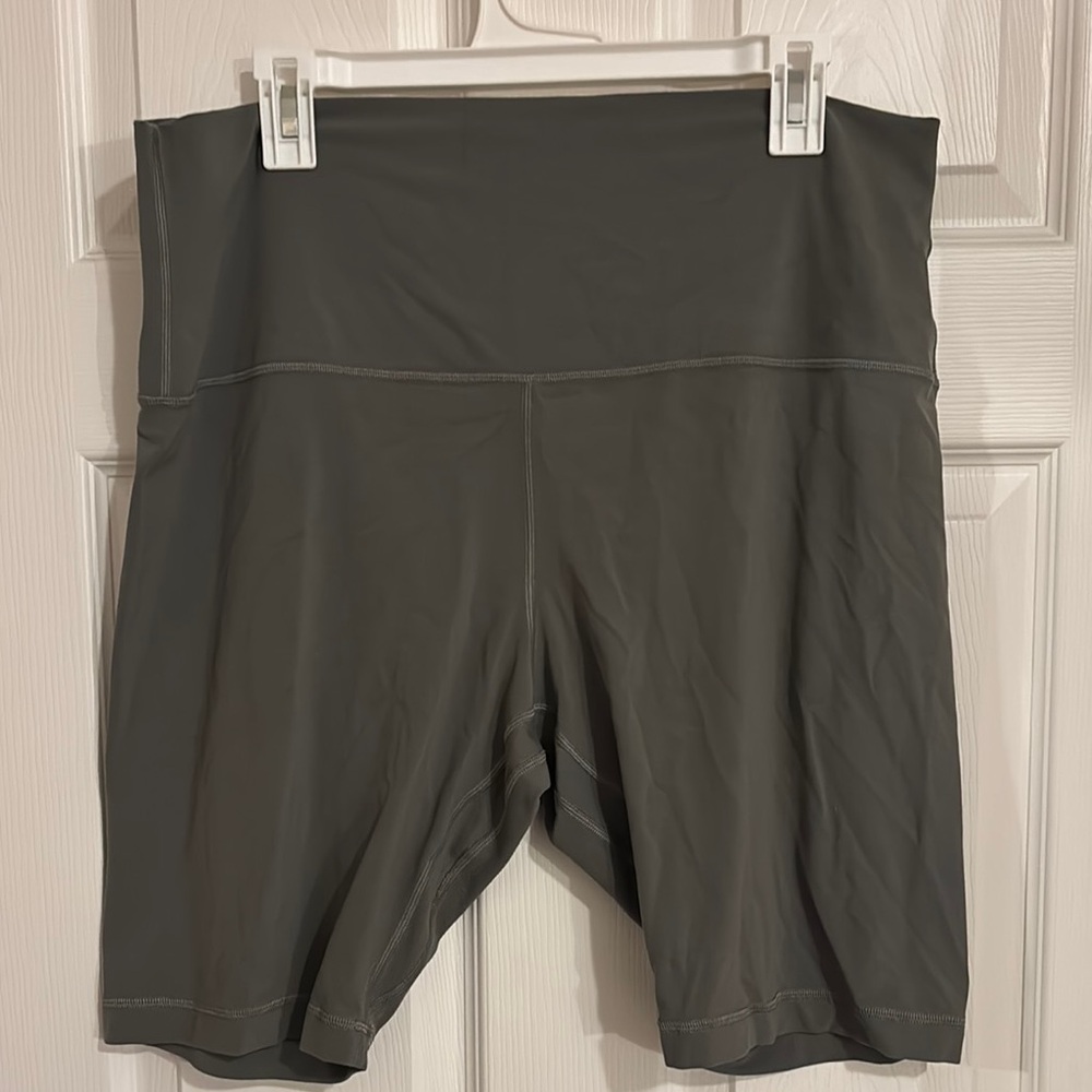 lululemon Align Super High Rise Grey Bike Shorts
